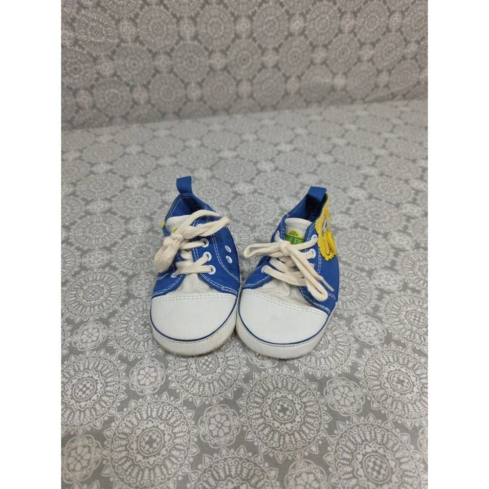 Sesame Street Baby Shoes Big Bird Blue‎ Sneakers Crib Shoes Infant size 4